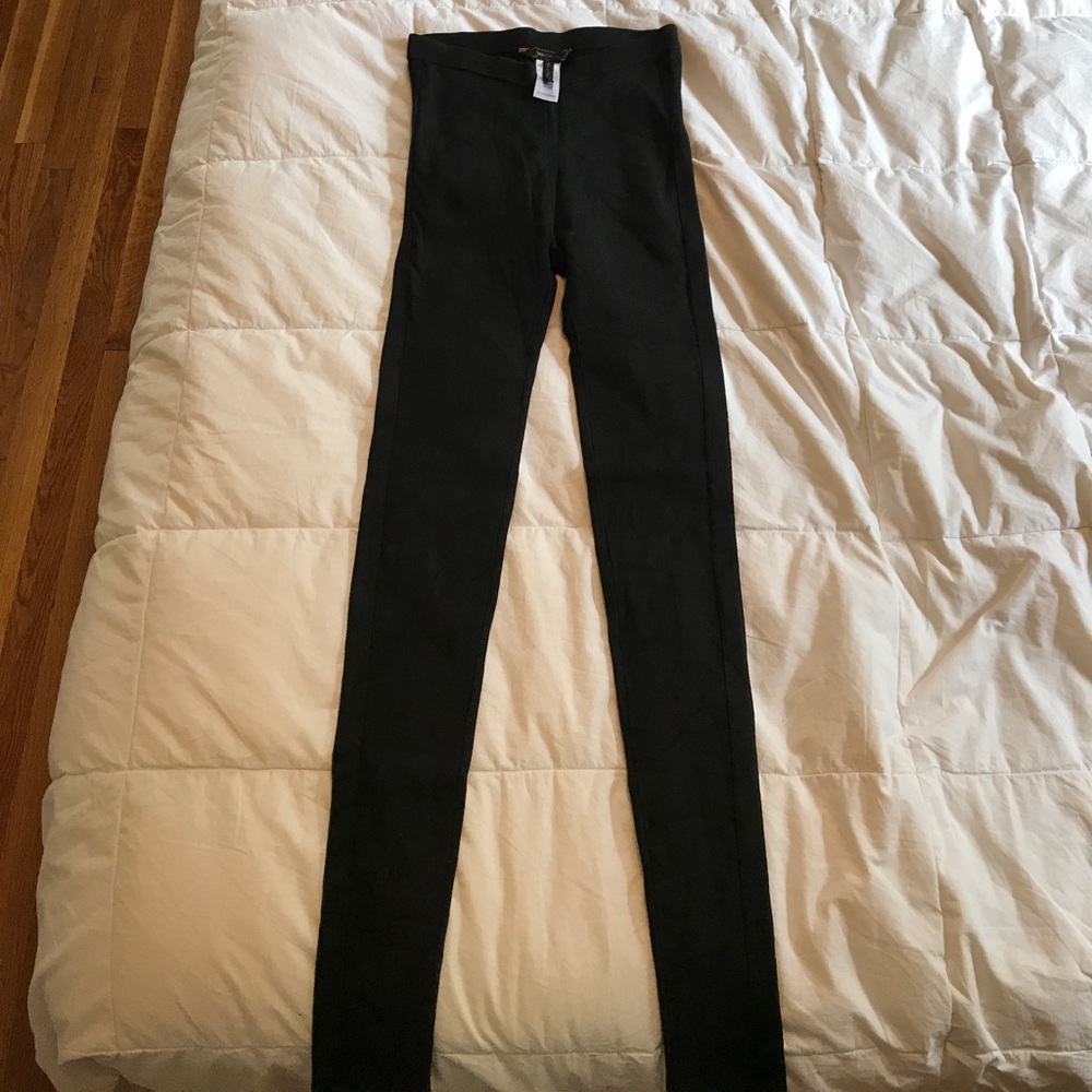 BCBGMAXAZRIA Black High-Waisted Stretch Leggings