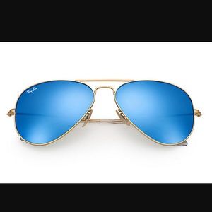Ray Ban Blue Mirror Aviators