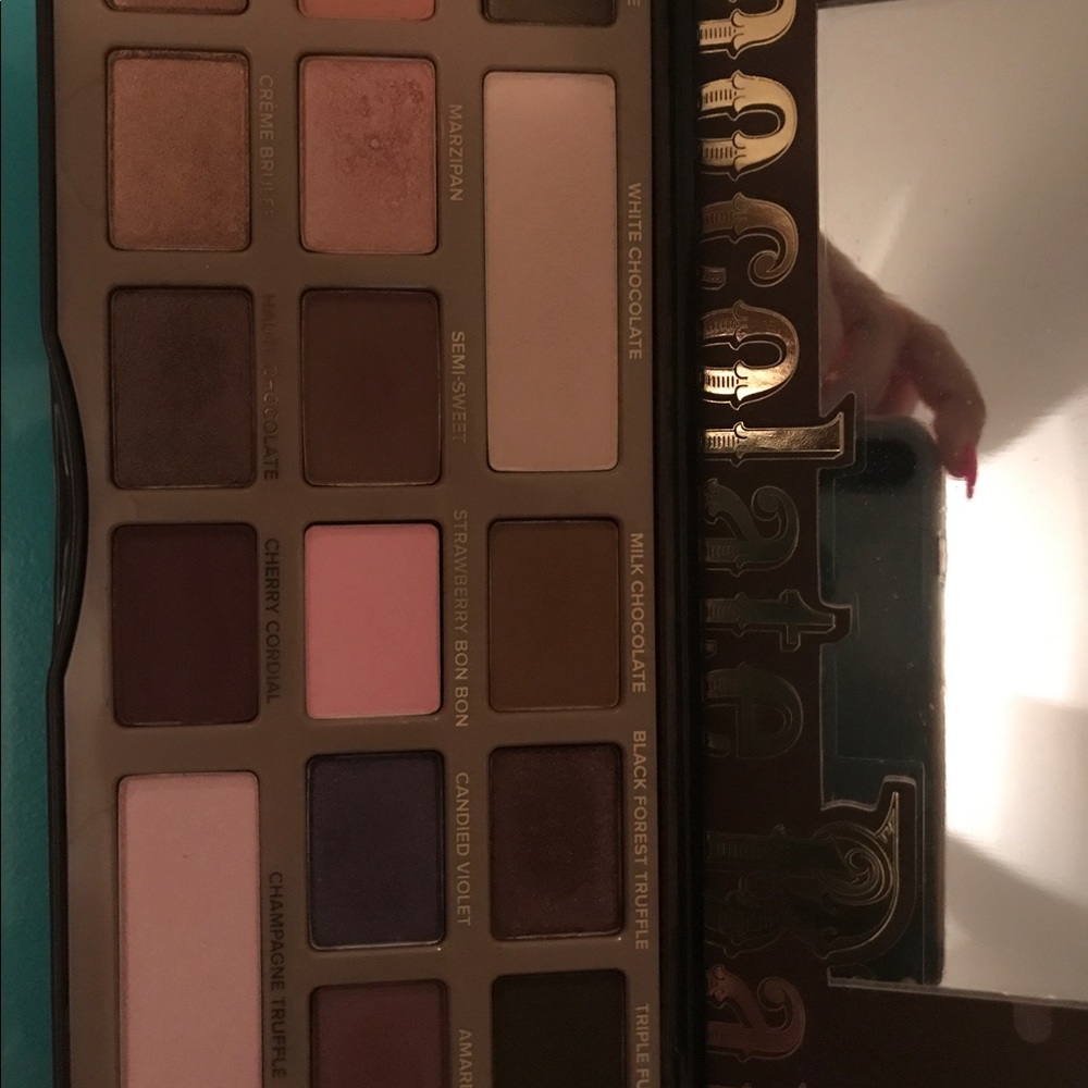 Too faced chocolate bar palette.