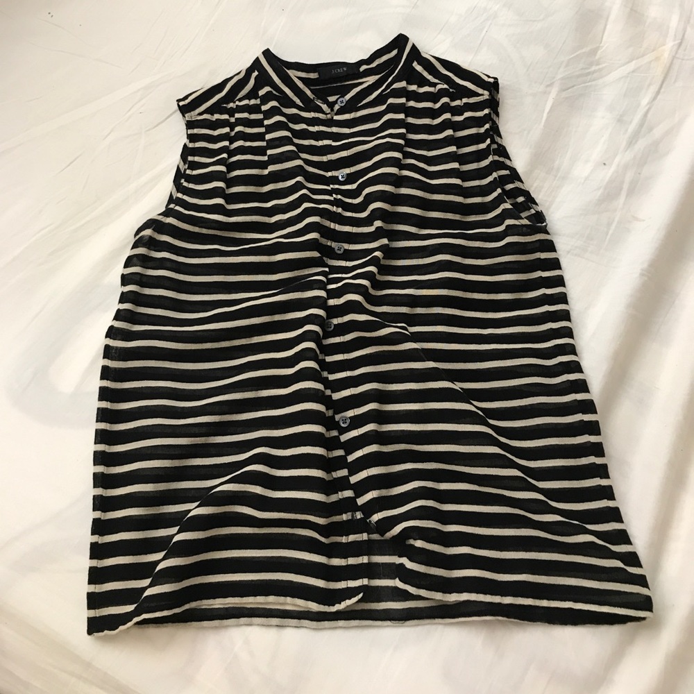 Black and Tan J.Crew button up tank