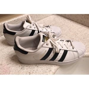 Classic Black & White Superstar Adidas Sneakers