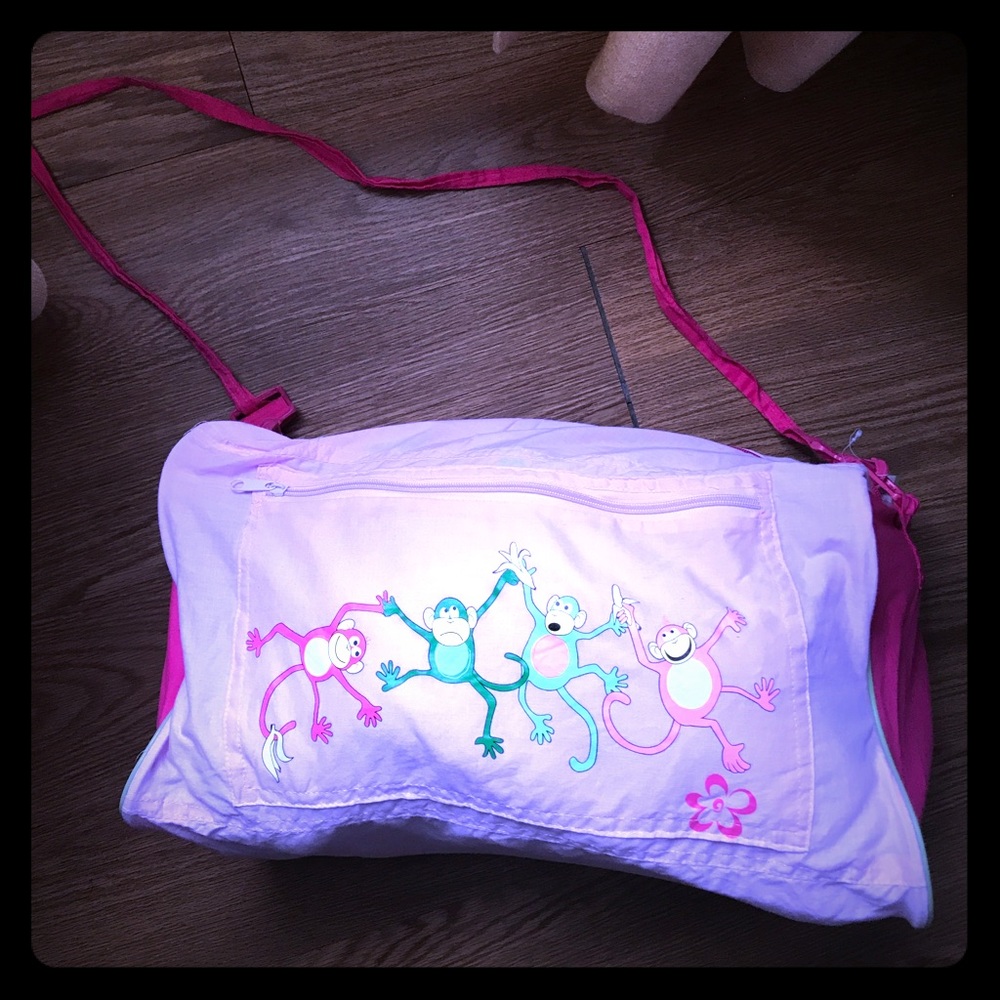 Pink Monkey-print sleeping bag