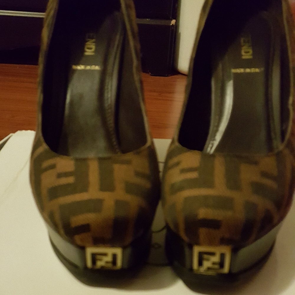 Fendi Zucca Wedges Authentic