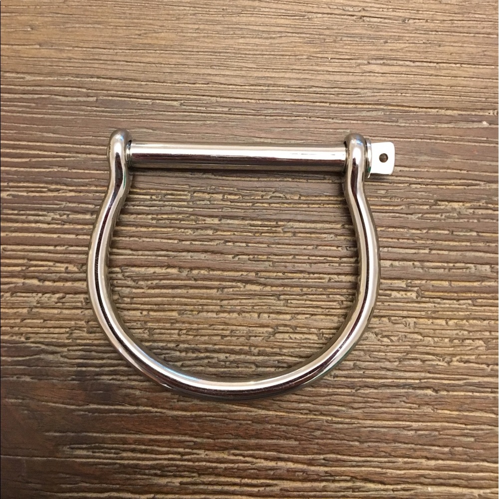 Silver cuff with bar