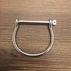 Silver cuff with bar