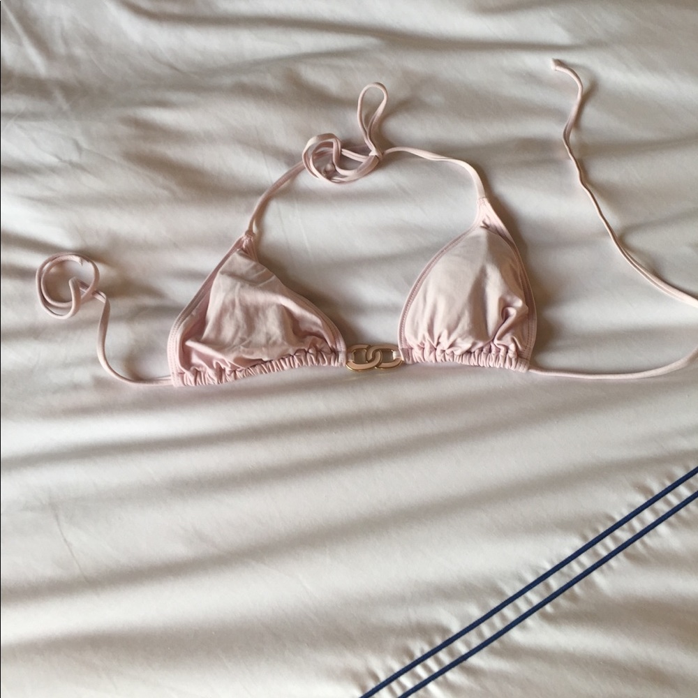 L Space pink bikini top