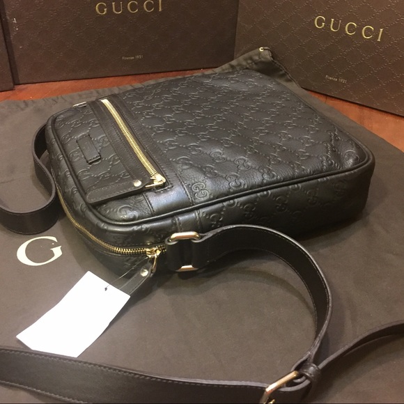 NEW Gucci Shoulder Bag Dark Cocoa Leather - Picture 4 of 8