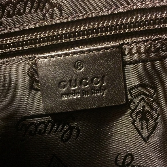 NEW Gucci Shoulder Bag Dark Cocoa Leather - Picture 6 of 8