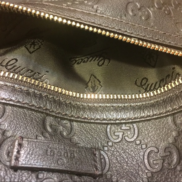 NEW Gucci Shoulder Bag Dark Cocoa Leather - Picture 8 of 8