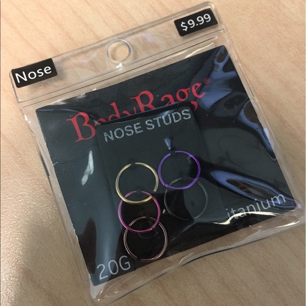 Colored nose rings