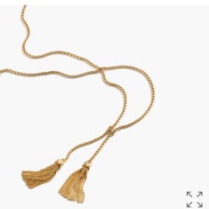 J Crew Gold Tassel Necklace