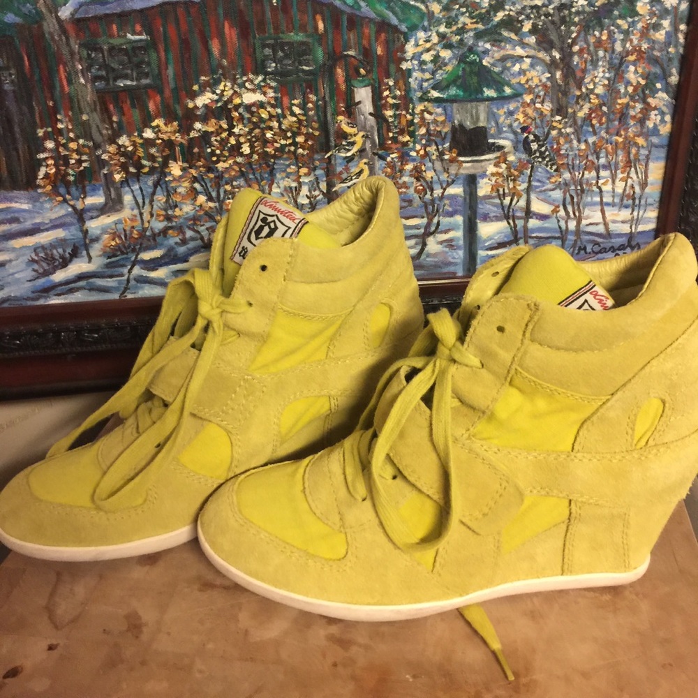 Ltd by Ash lime green wedge sneakers 39 8.5 🌸SALE