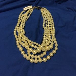 JCREW multi strand pearl statement necklace