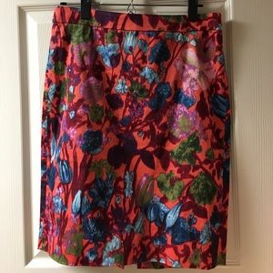 Jcrew Floral Pencil Skirt