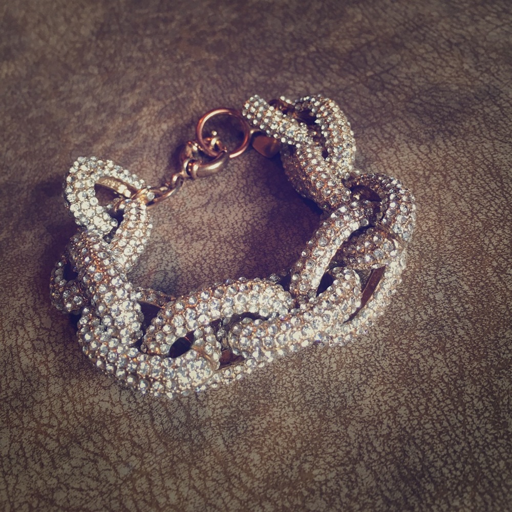 Gold & Pave Chain bracelet