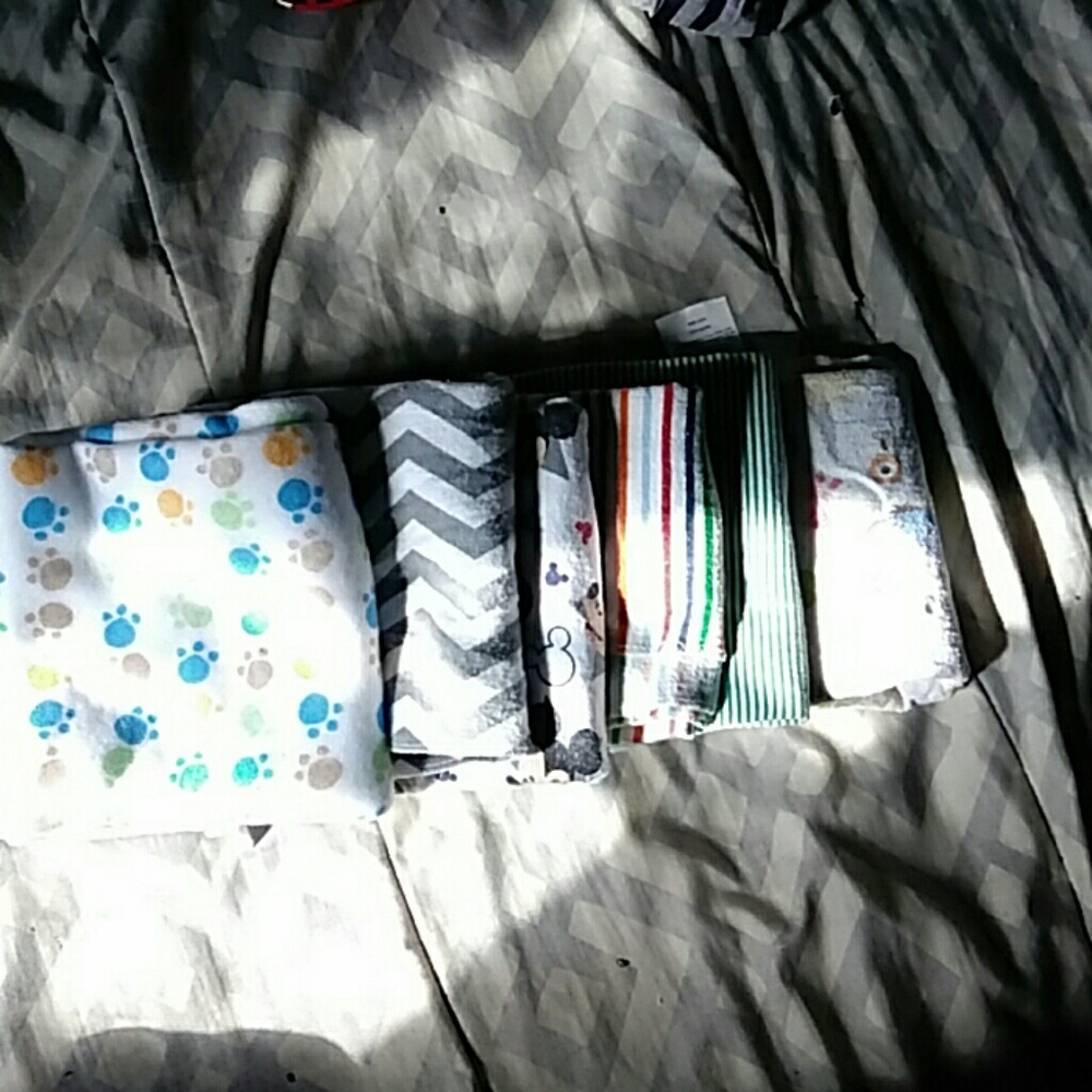 Assorted receiving blankets