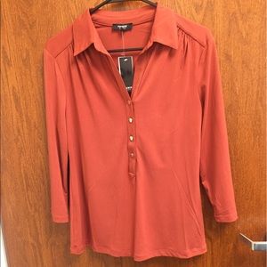 Rust orange blouse (with tags)