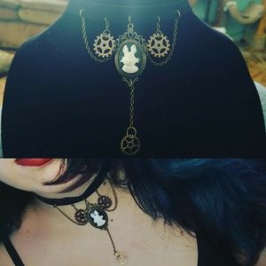 Steampunk White Rabbit Gear Choker