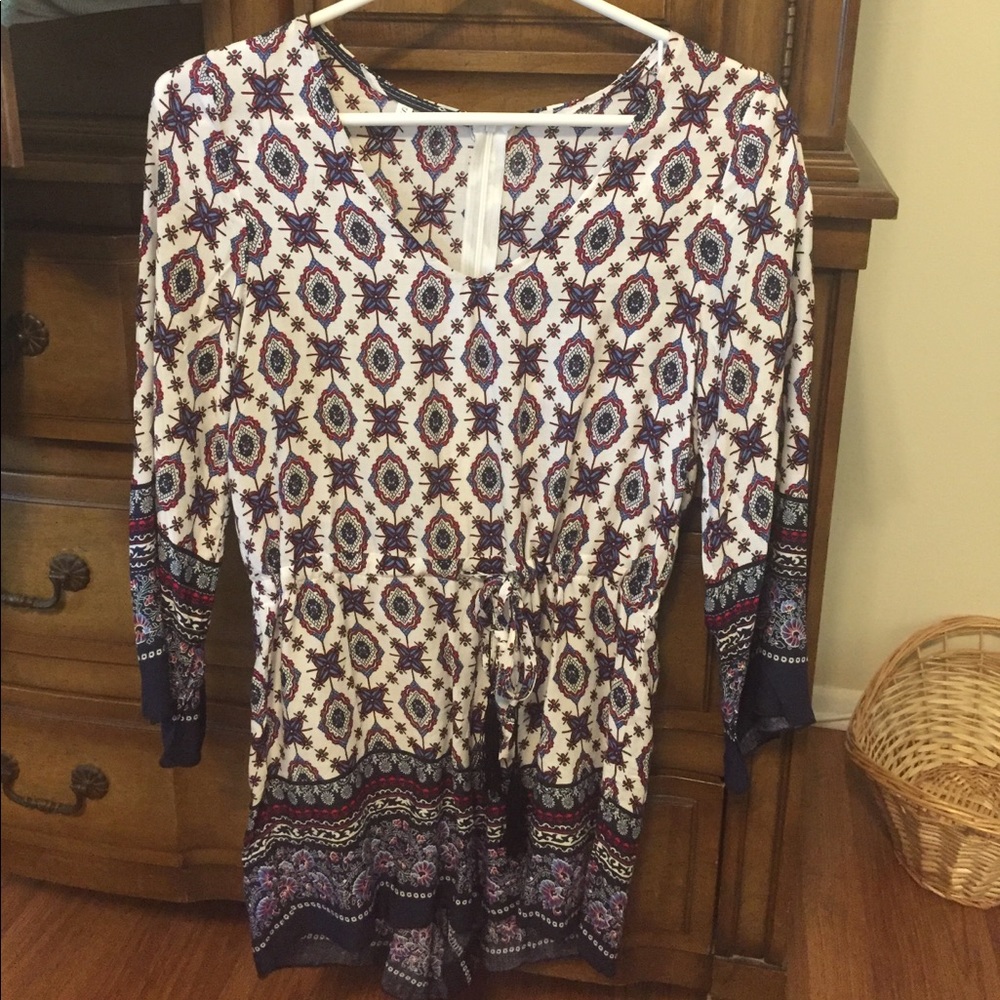 Quarter length sleeve romper