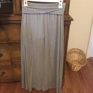 Earthy green maxi skirt