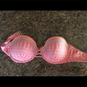 Strapless swim top