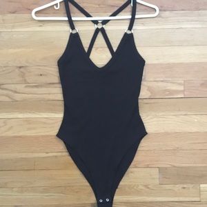 Forever 21 black ribbed bodysuit