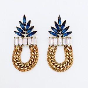 [DANNIJO] Swarovski Crystal Gold Statement Earring