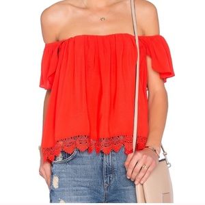 Lovers & Friends life's a beach off the shoulder