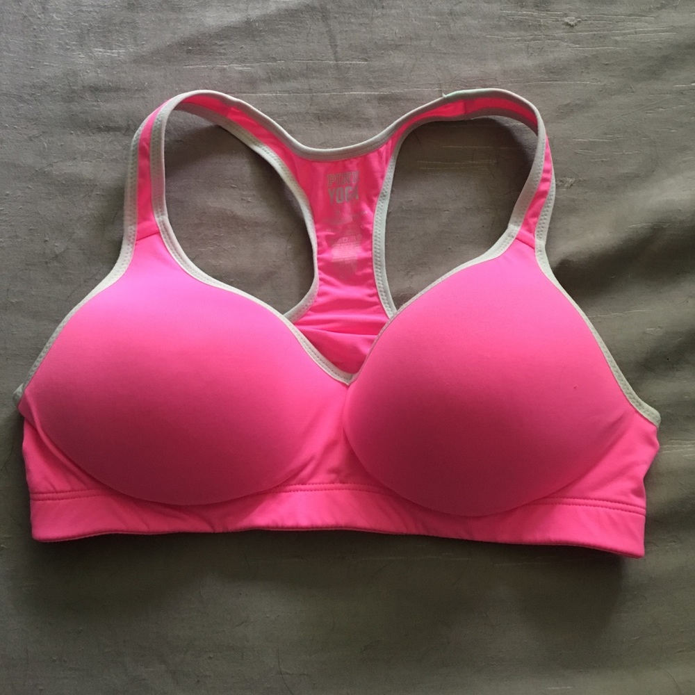 Pink Padded Sports Bra