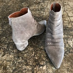 Jeffrey Campbell Suede Taupe Booties Size 8.5
