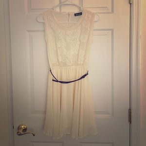 NWOT Shear Ivory dress