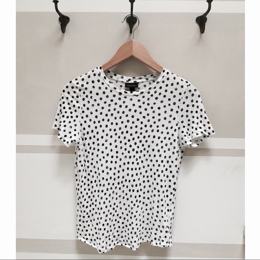Minimalist Linen Polka Dot Tee