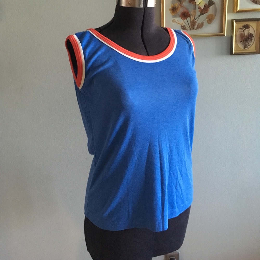 VINTAGE 70s soft cotton gym tank unisex