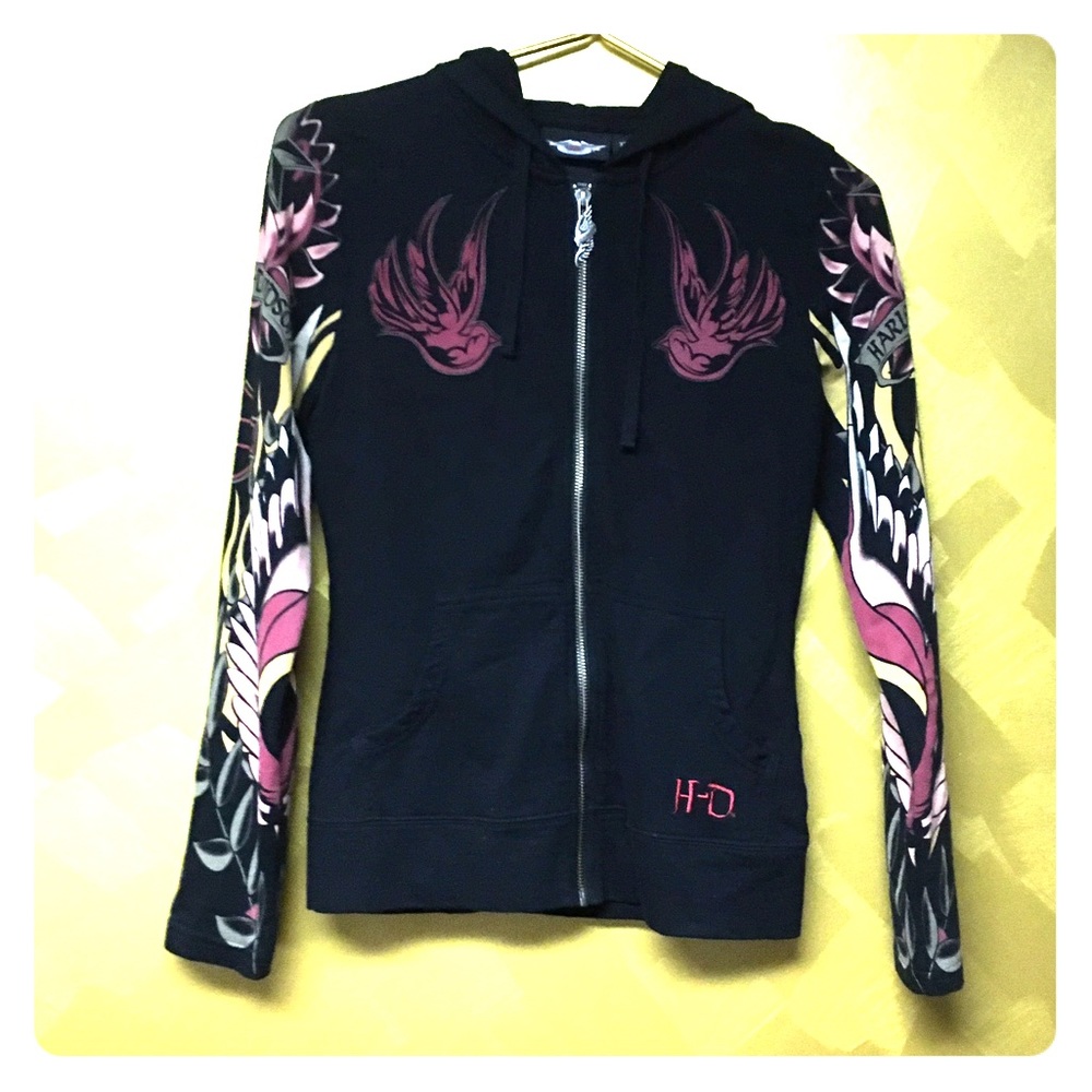 Harley Davidson hoodie zip up sweater XS! 🏍