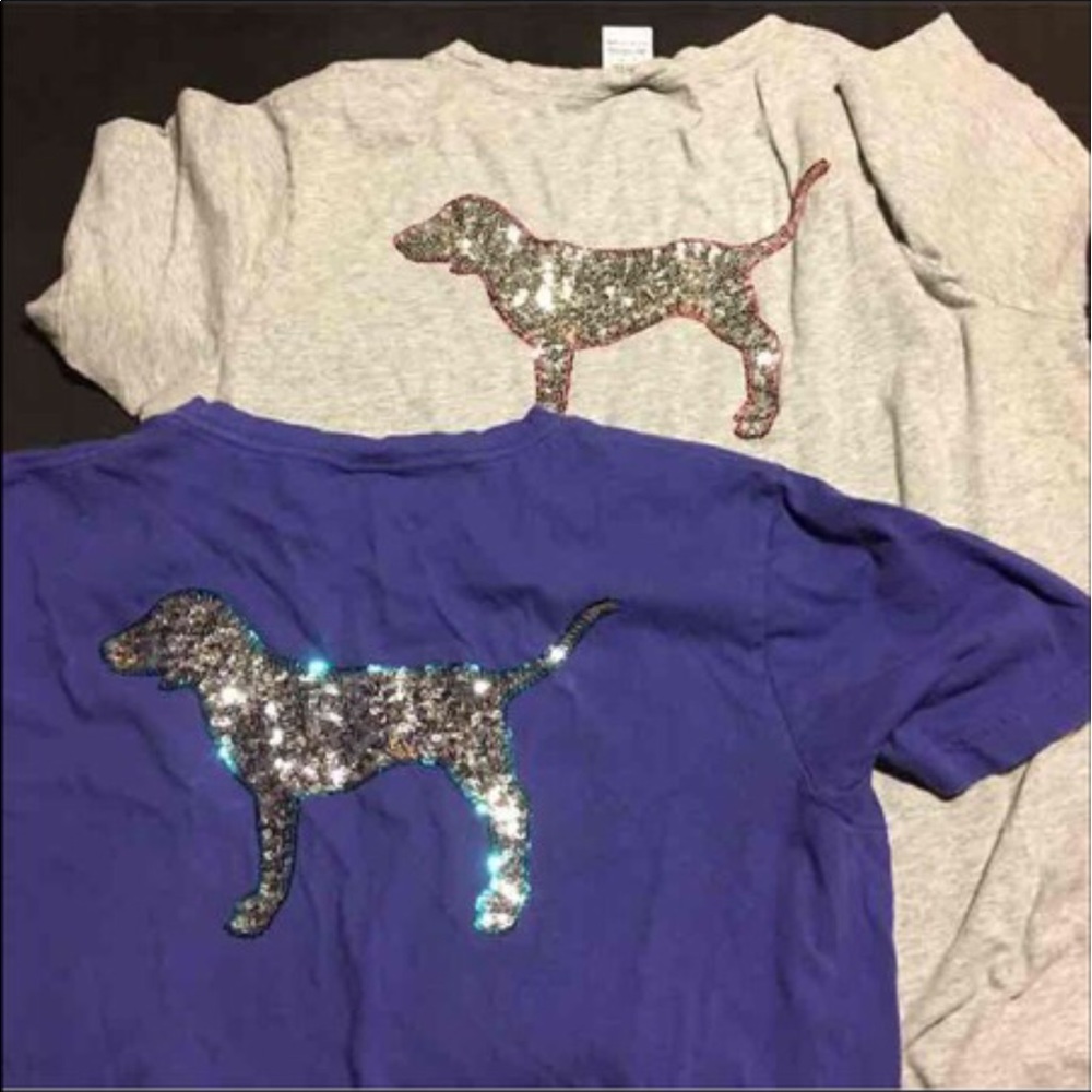 Victoria's Secret pink campus shirts lot L