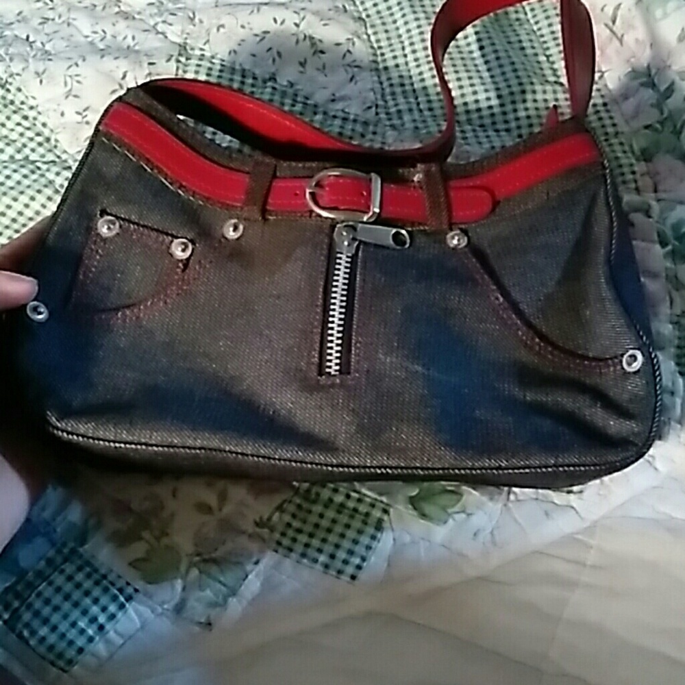 Cute jeaned and belted purse