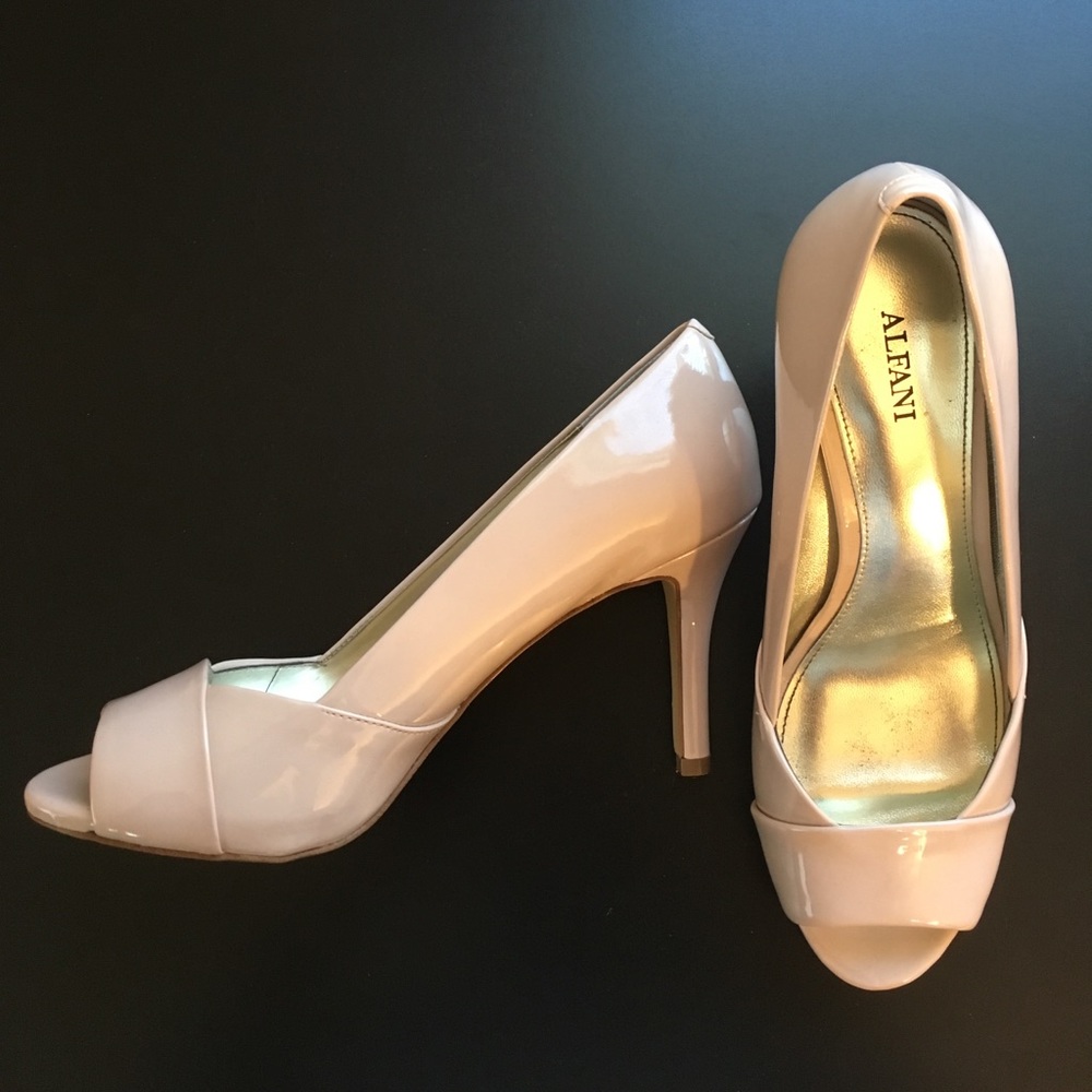 Alfani peep toe heels - ballet pink, 6.5M