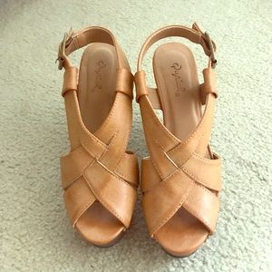 EUC worn one time wedges