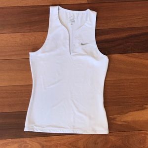 Nike Dri-Fit white tennis tank