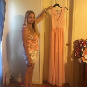 Blush pink Venus maxi dress