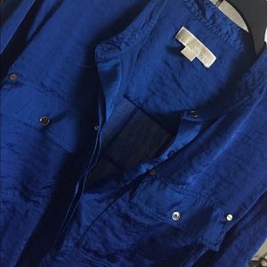 MICHAEL KORS BLOUSE WITH DRAWSTRING DROP WAIST XL