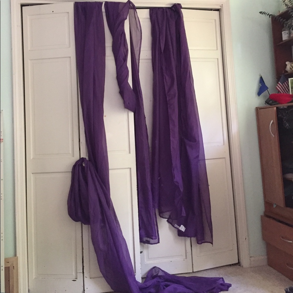 Purple curtains!