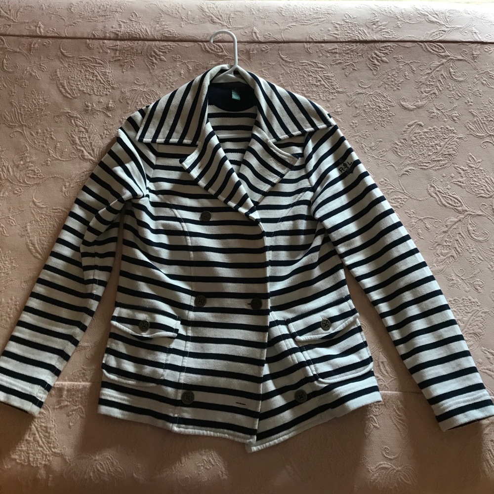 Ralph Lauren navy stripe sweater
