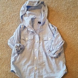 Baby Gap Toddler 3T Denim Hooded Shirt