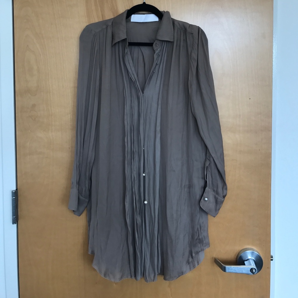 Embellished Lanvin Taupe dress