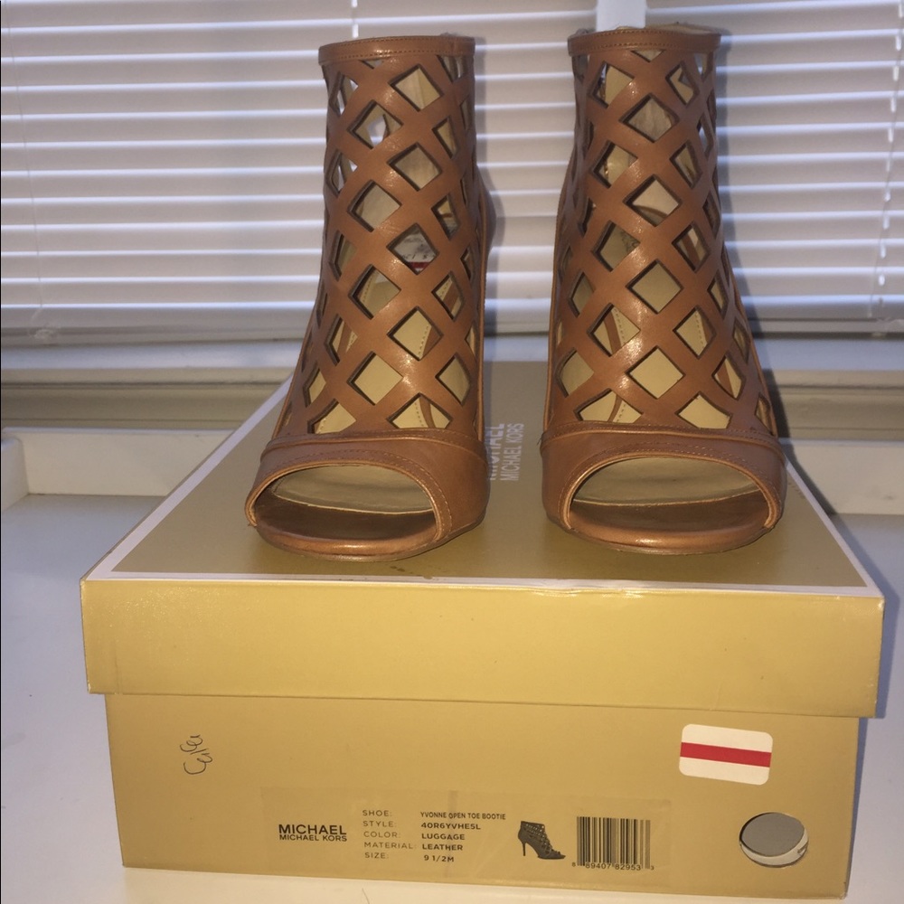 Michael Kors 'Yvonne' Caged Open Toe Bootie