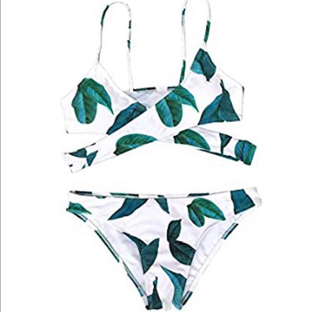 Cupshe Leaf Printed Bikini