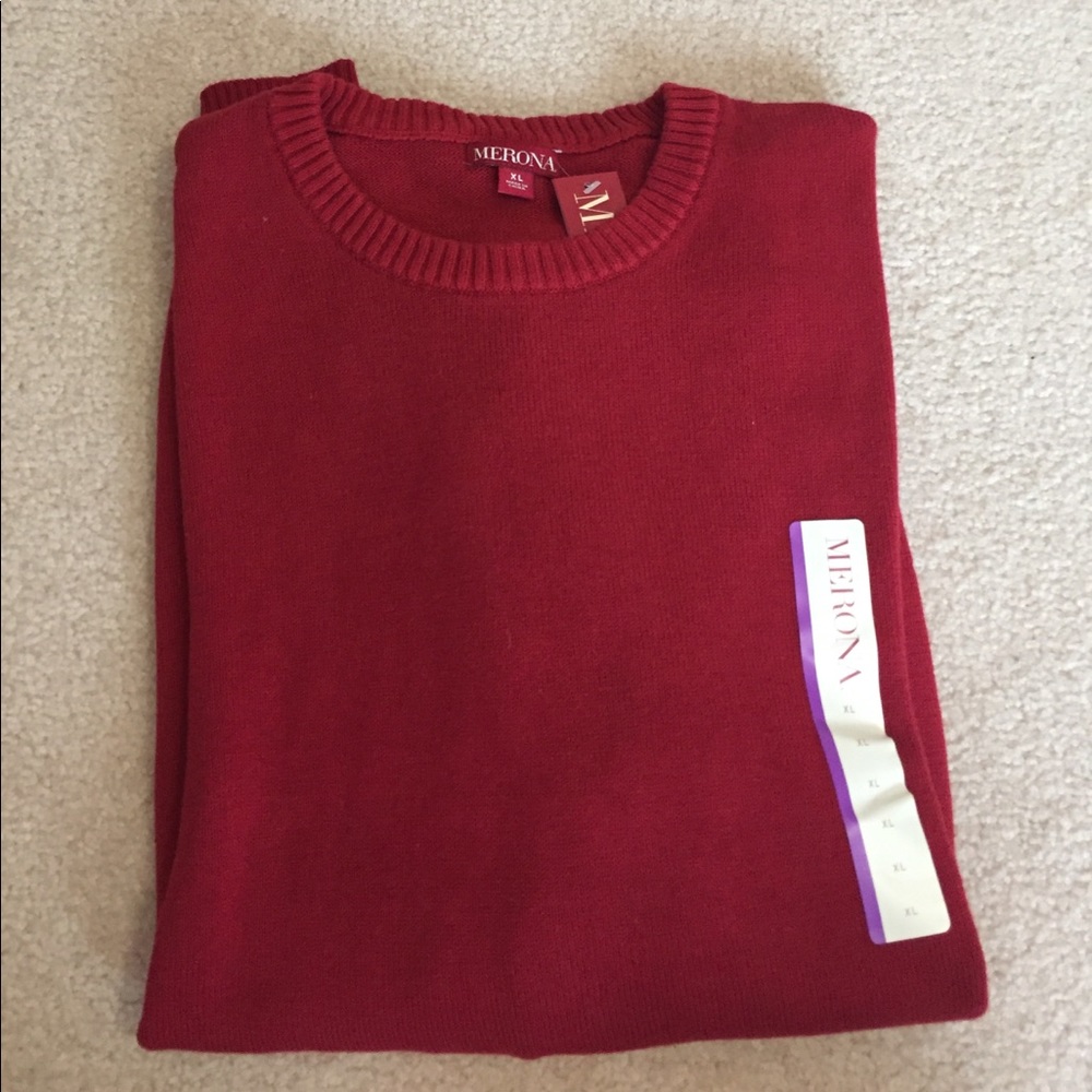 NEW Red Merona Crewneck Sweater