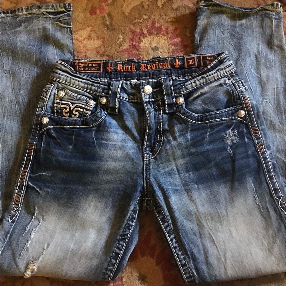 Men's Rock revival jeans