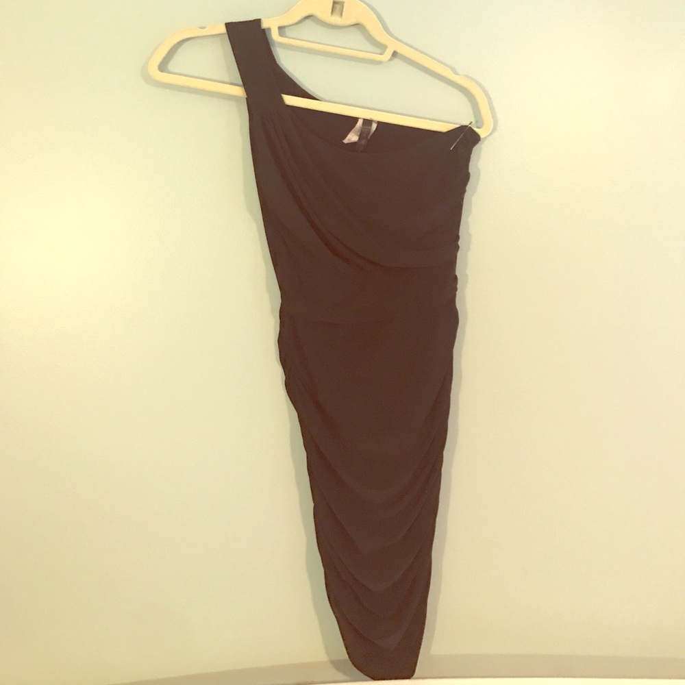 Black One Shoulder Mini Dress